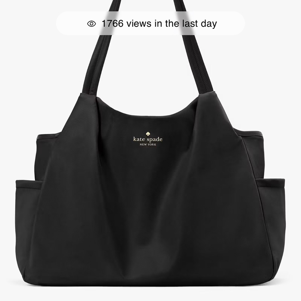 Kate Spade Black Leather Tote Bag